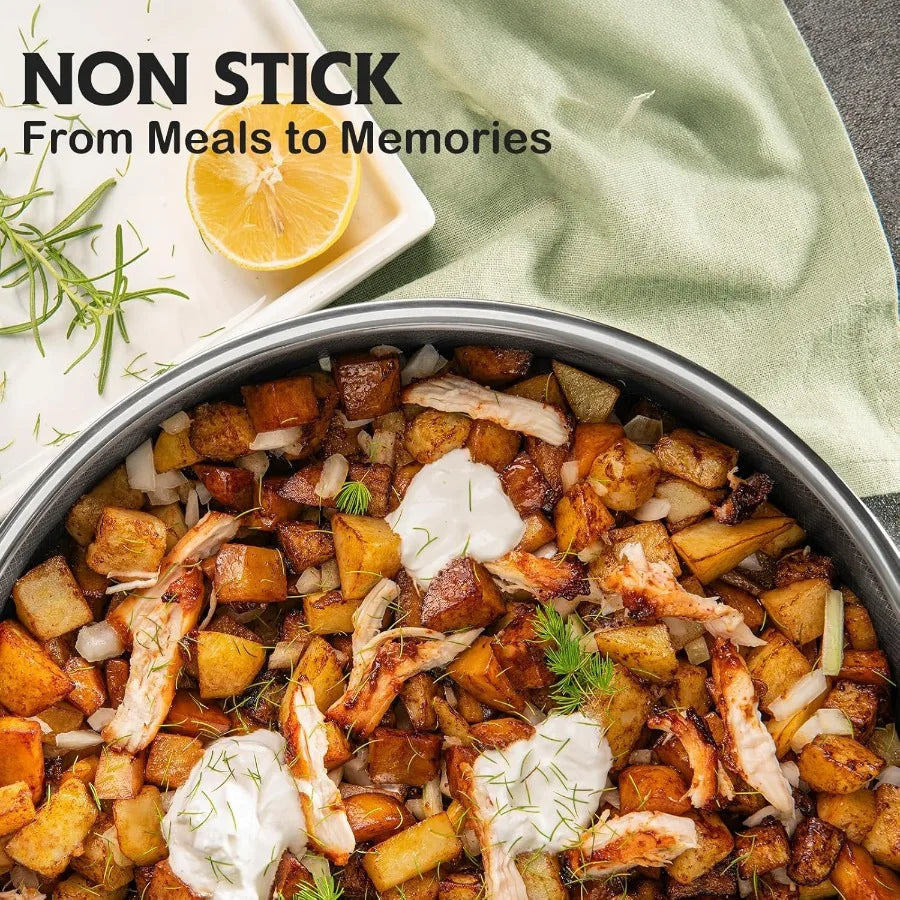Non Stick Hybrid Stainless Steel Pots And Pans Set Cookware