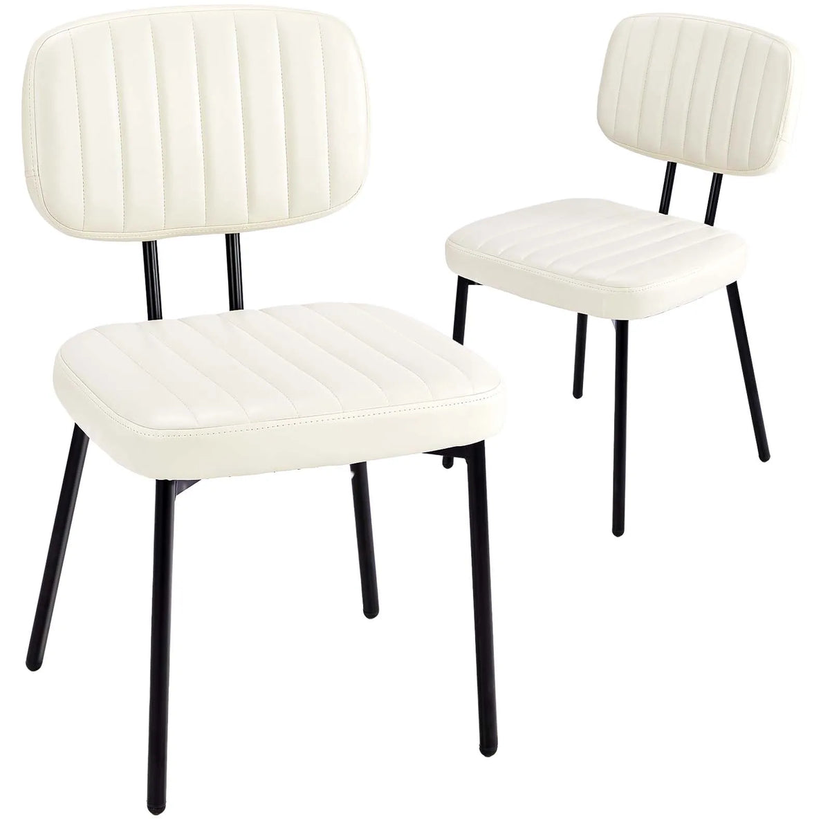 JHK Set Of Two Ergonomic Dining Chairs With Padded Seating