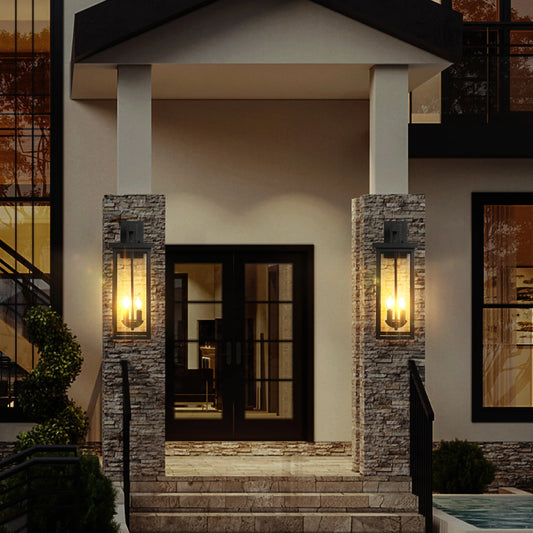 ARLGSITE Outdoor Wall Lantern With Dusk To Dawn Sensor Weatherproof
