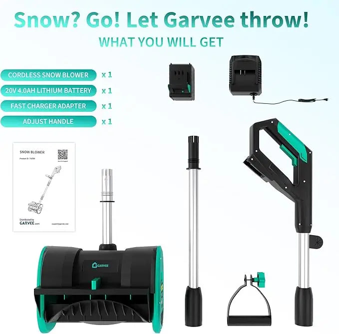 Electric Brushless Motor Snow Blower For Driveways And Walkways