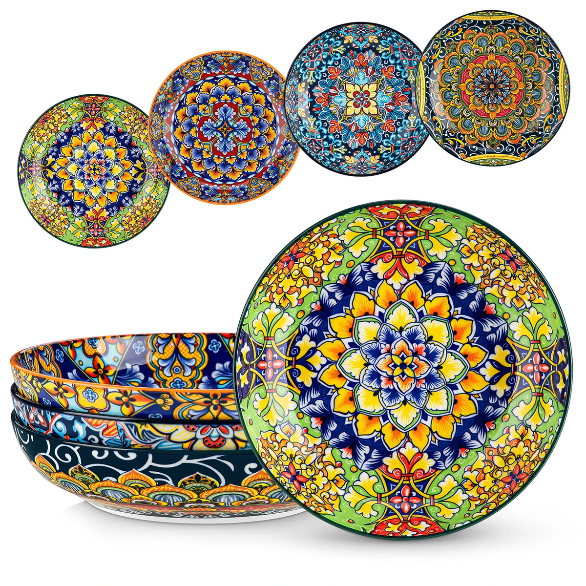 Malacasa Premium Ceramic Oven Safe Pasta And Soup Bowls