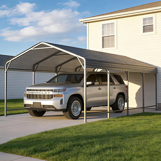 Viwat Heavy Duty Metal Carport With Galvanized Steel Frame