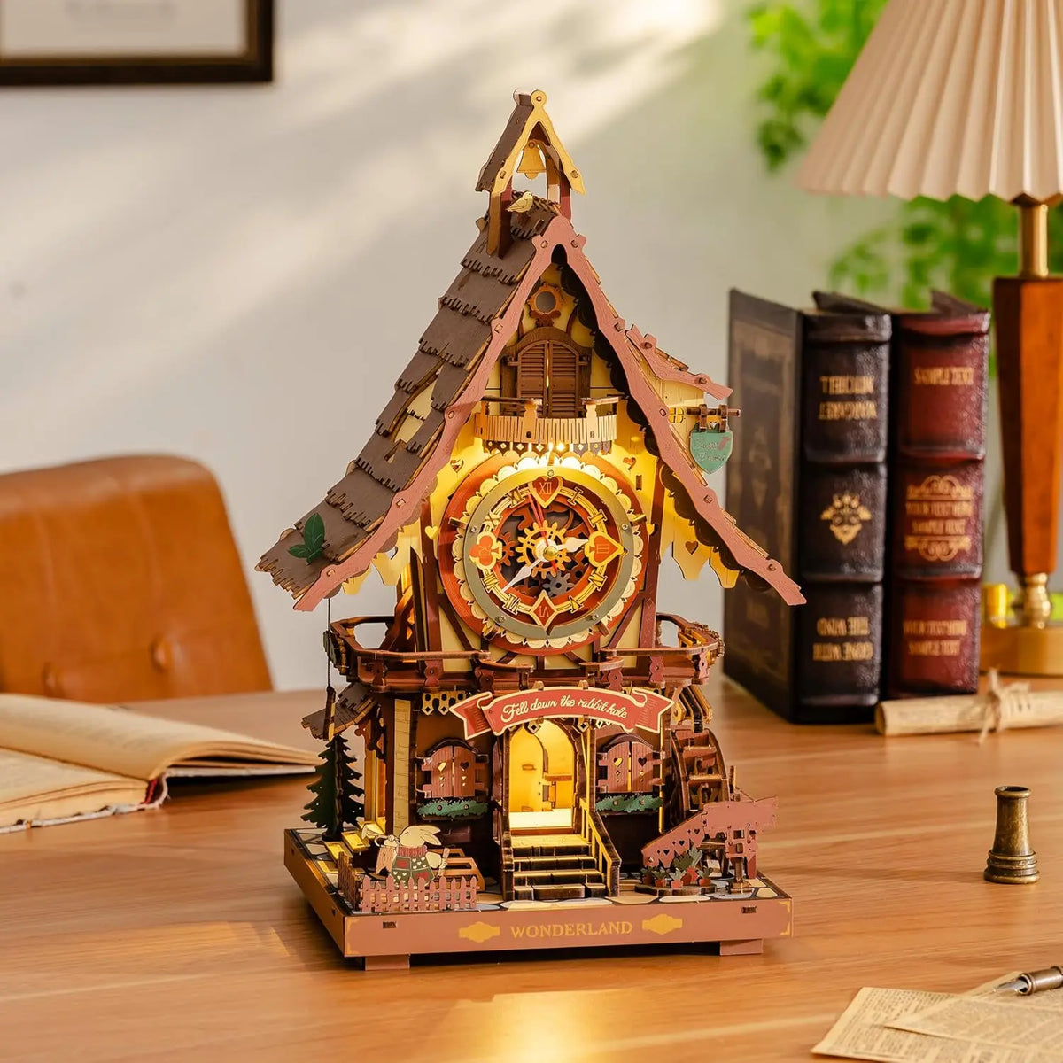 Robotime 3D Wooden Cuckoo Clock Puzzle Kit With Working Bird