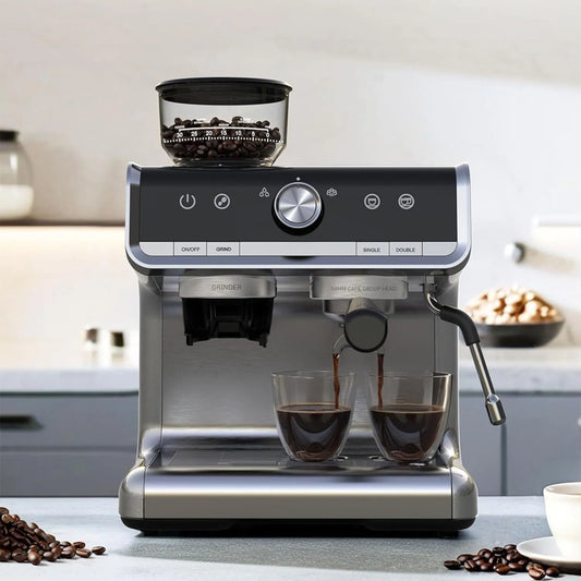 Acekool 20 Bar Semi Automatic Espresso Coffee Machine With Grinder