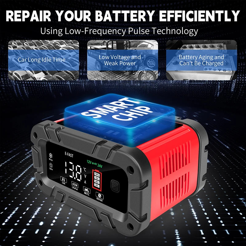 E-Fast 20A Smart Dual Voltage Automatic Battery Charger
