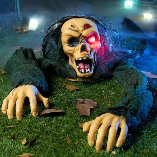 Halloween Zombie Groundbreaker With Creepy Sound And Glowing Eyes