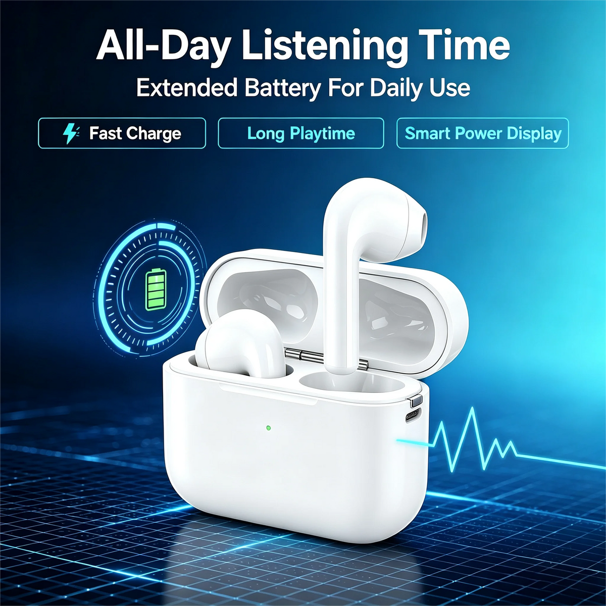 Zzlove Wireless Earbuds With Active Noise Cancellation And Touch Control