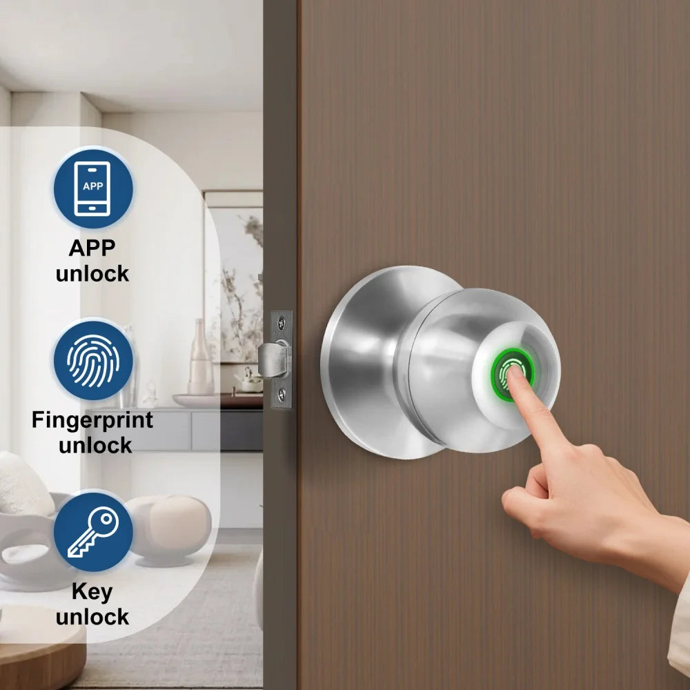 YFK Smart Fingerprint Door Lock Bluetooth Keyless Entry Auto Lock