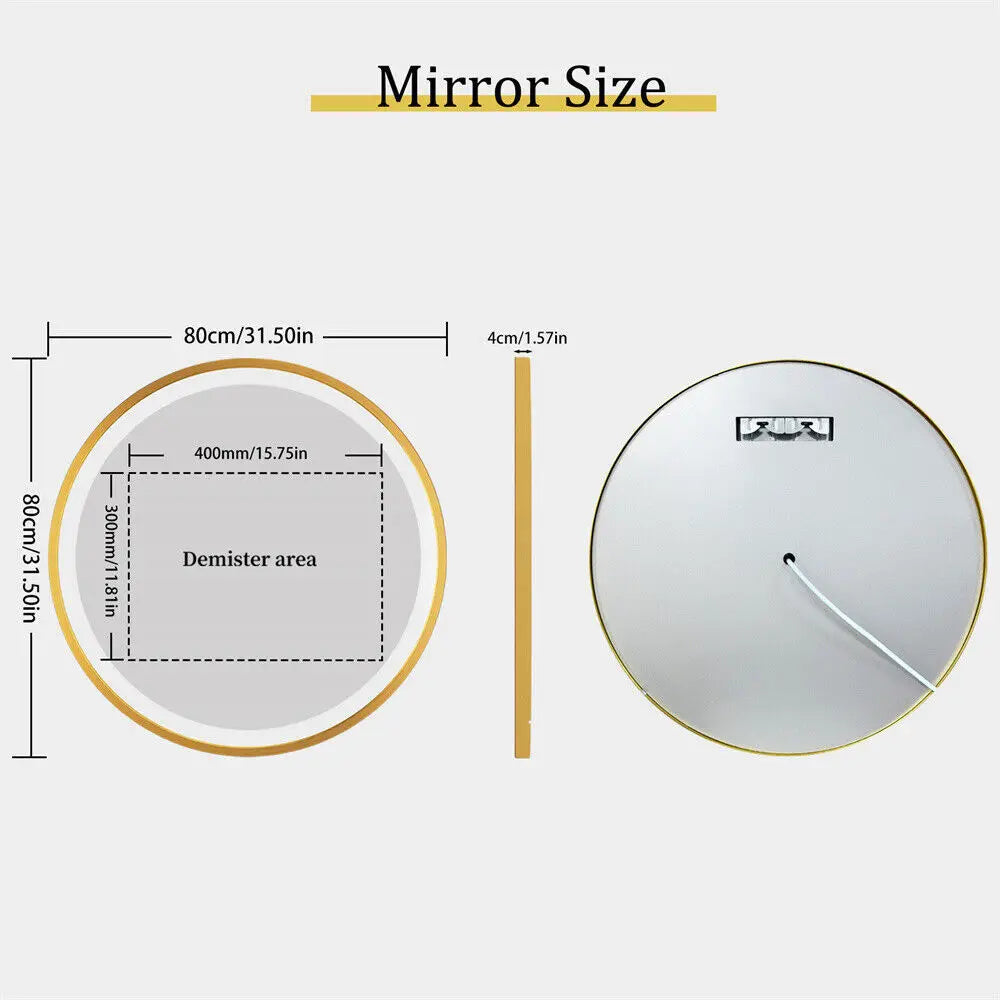 BORWART LED Bathroom Mirror With Anti Fog Memory Function
