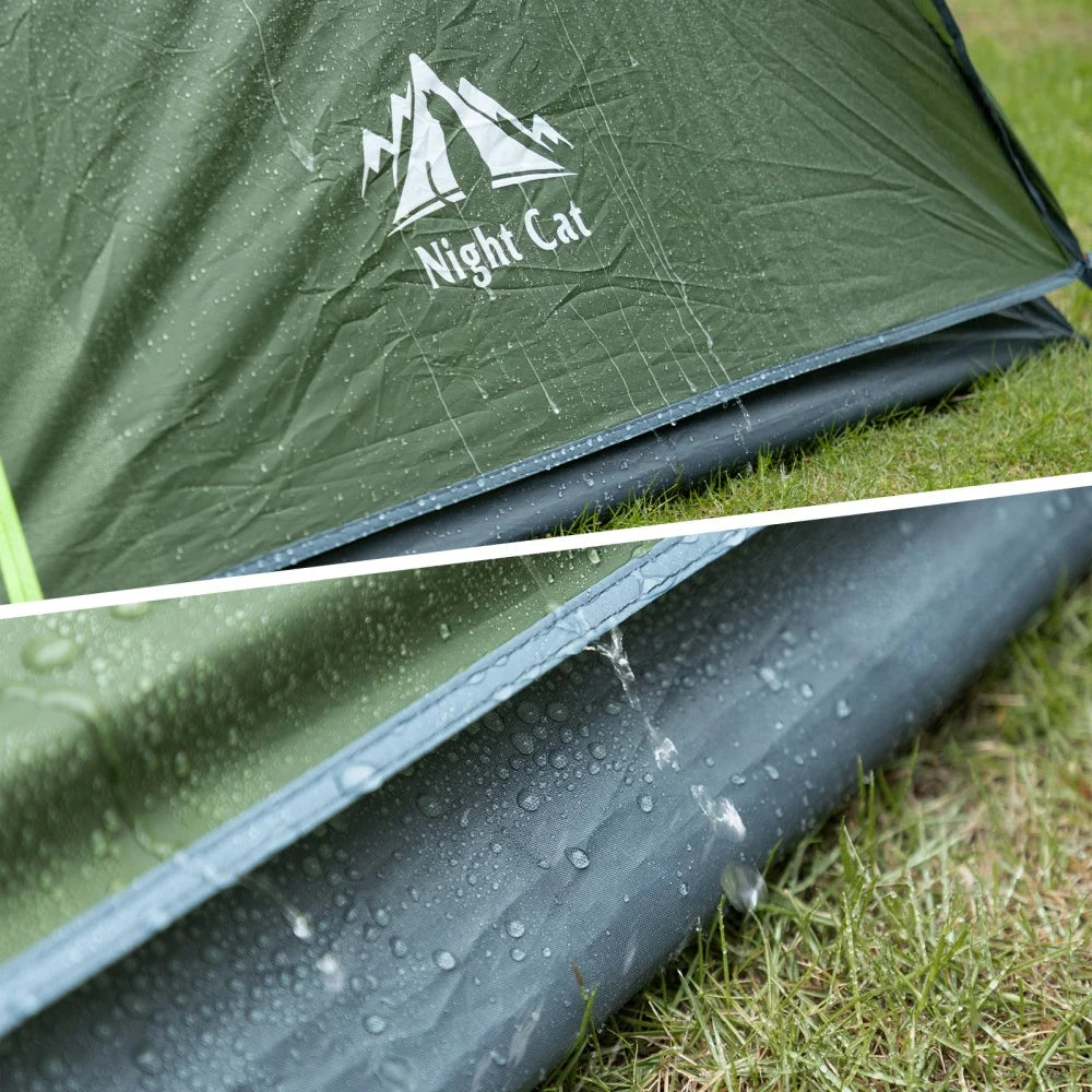 Night Cat Waterproof Backpacking Tent With Rainfly And Aluminum Poles