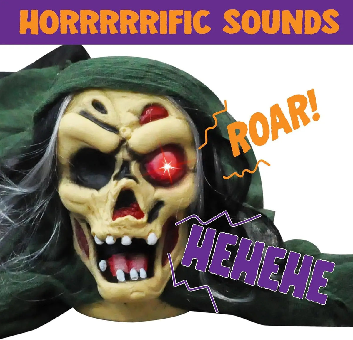 Halloween Zombie Groundbreaker With Creepy Sound And Glowing Eyes