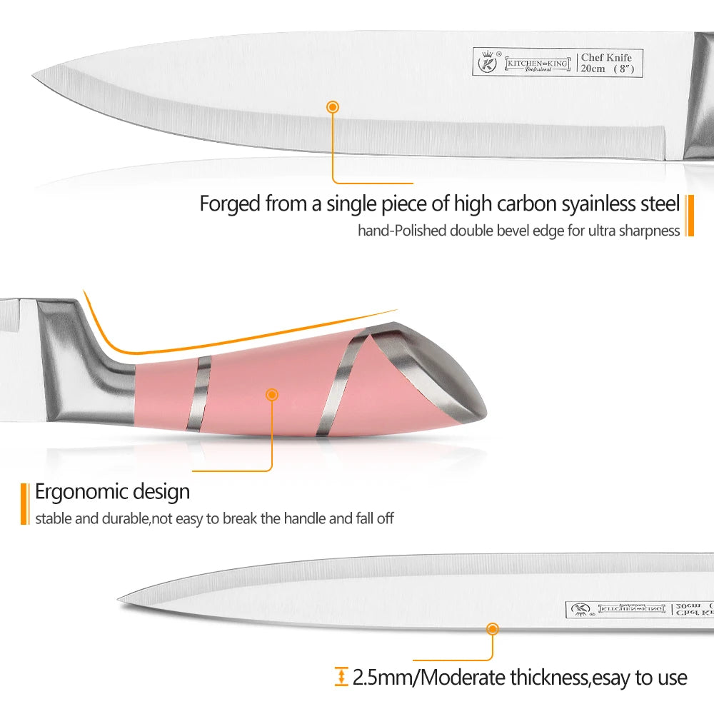 ZENG 9-Piece Stainless Steel Kitchen Knife Set With Accessories