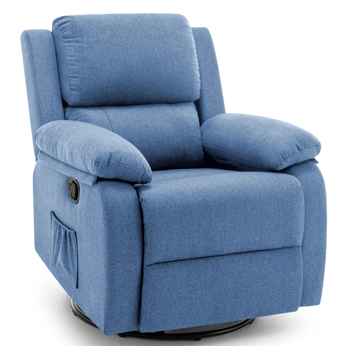 Korser Modern 360 Swivel Rocker Chair Upholstered Fabric Recliner