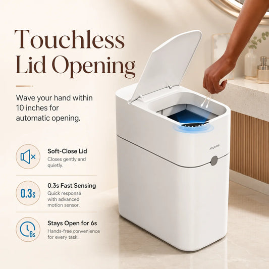 Joybos Touchless Trash Can With Motion Sensor And Bag Suction