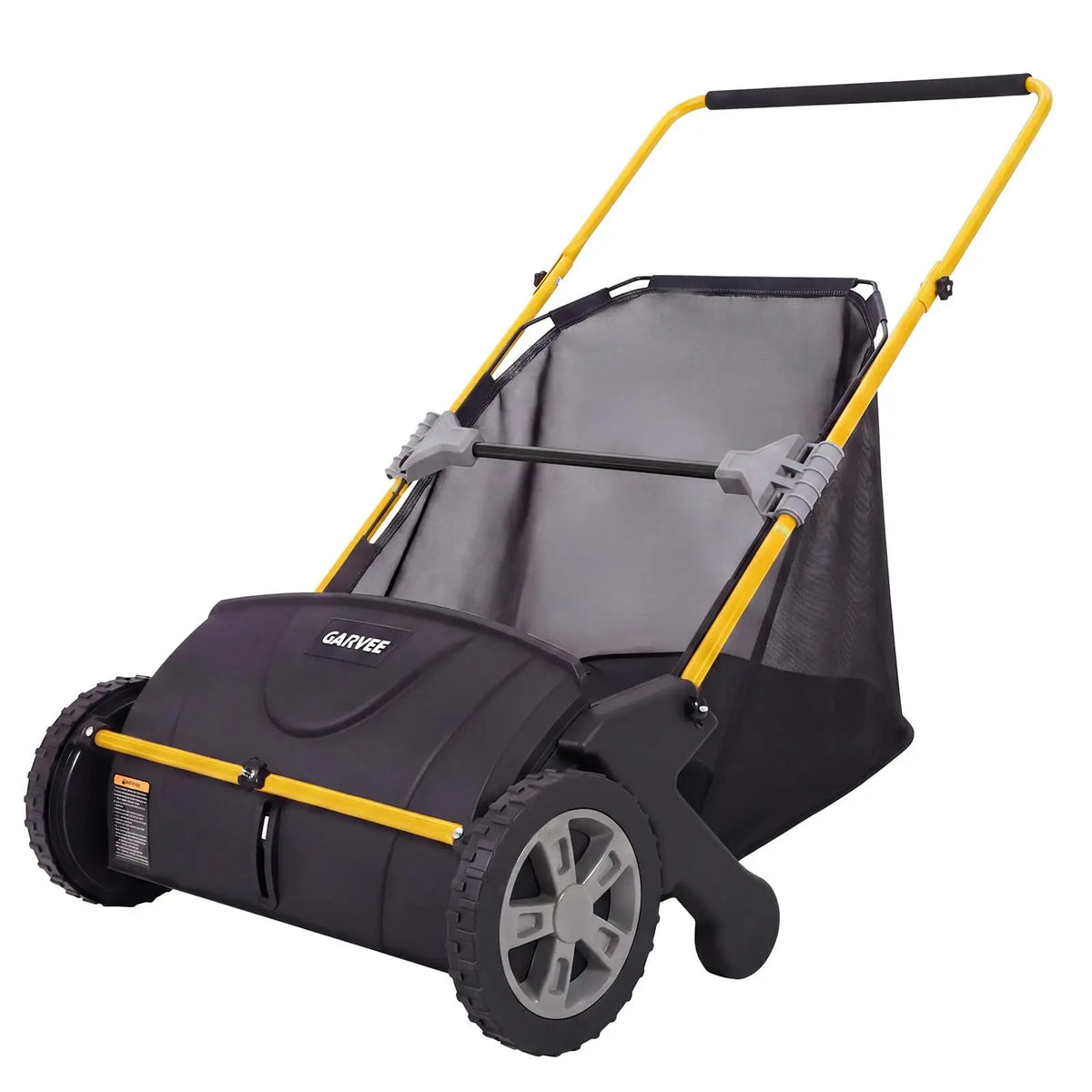 HiMISS Manual Push Lawn Sweeper Featuring Large Collection Hopper
