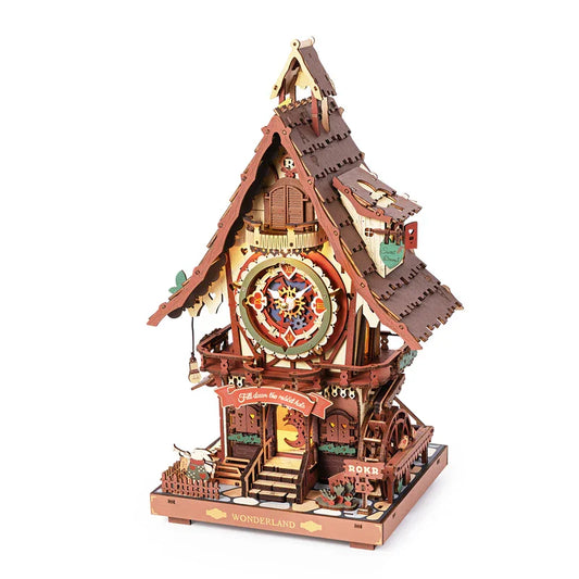 Robotime 3D Wooden Cuckoo Clock Puzzle Kit With Working Bird