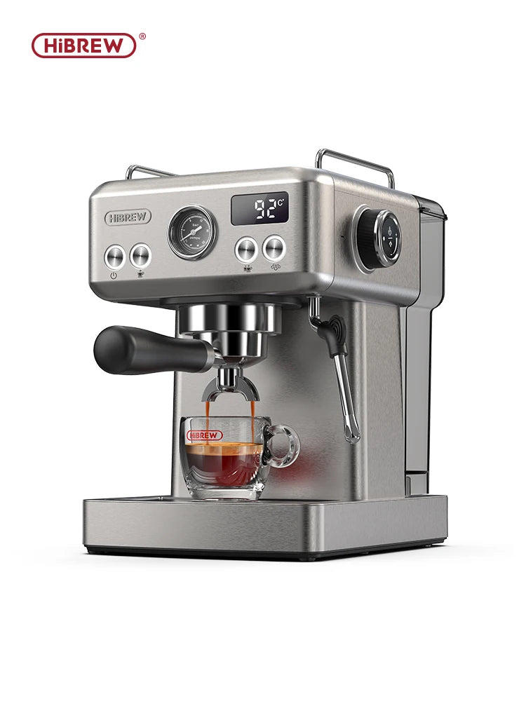 HiBREW 20Bar Semi Automatic Espresso Machine Temperature Control Stainless Steel