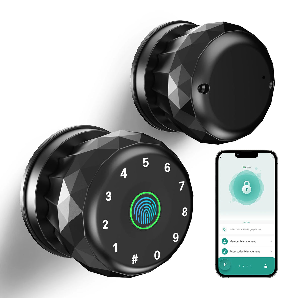 Viladepot Fingerprint Smart Lock With App Control For Indoor Doors