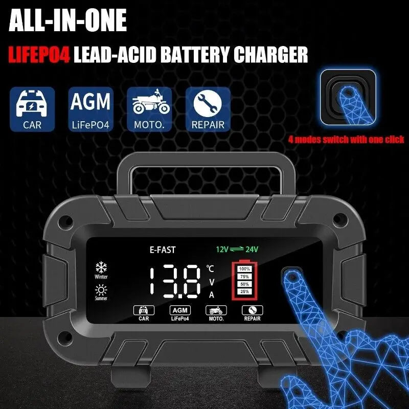 E-Fast 20A Smart Dual Voltage Automatic Battery Charger