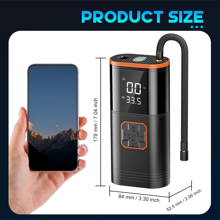 Belibuy Portable Dual Cylinder Air Compressor Car Tire Inflator