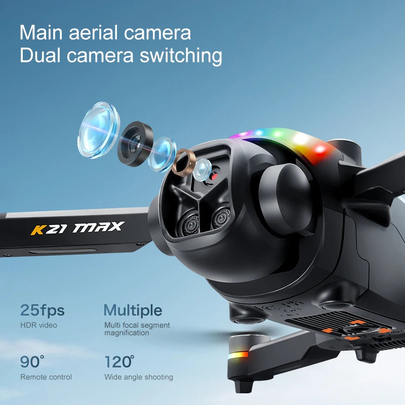 Evanovm K21Max Drone Includes Integrated Screen And Reliable Auto Return