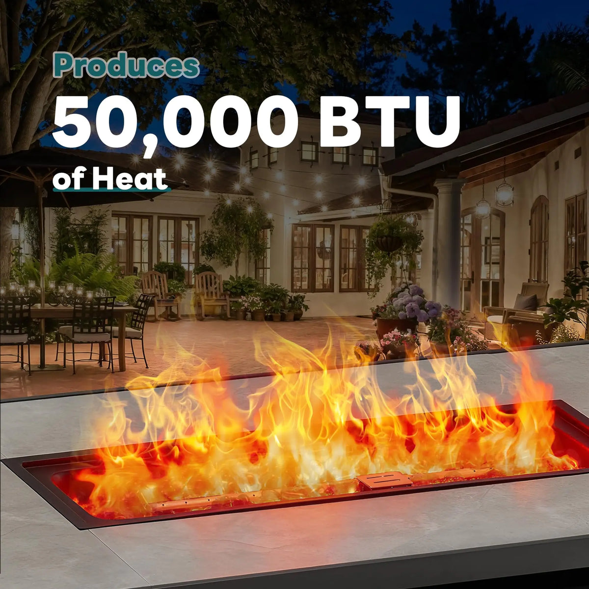 Jhk Outdoor Stainless Steel Propane Fire Pit Table For Patio