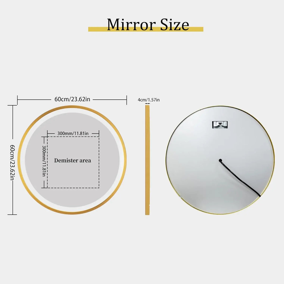 BORWART LED Bathroom Mirror With Anti Fog Memory Function