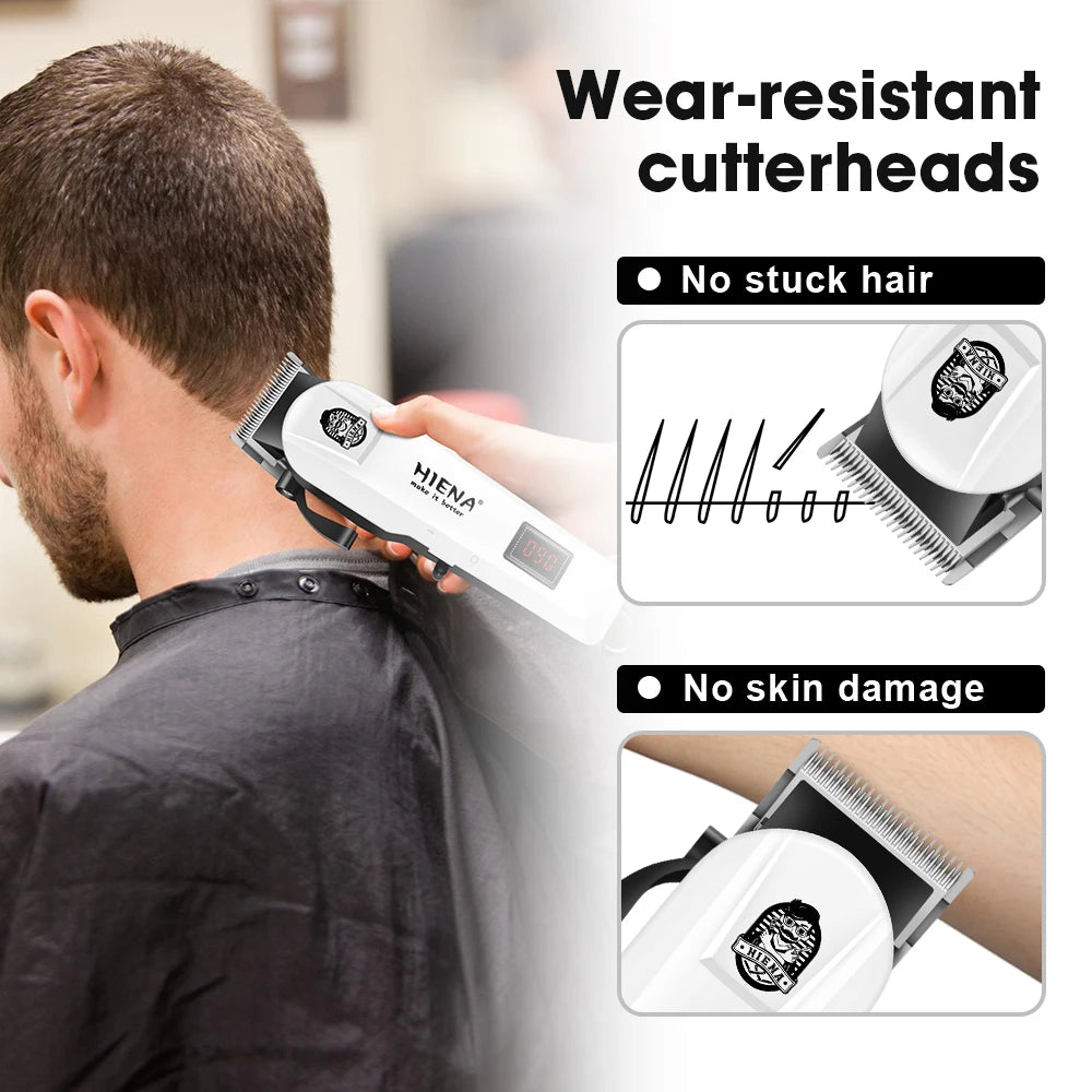 HIENA Rechargeable Hair Clippers And Trimmer Set Professional Grooming Kit