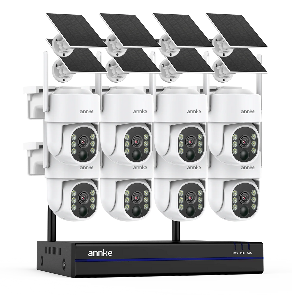Annke 16CH 4MP Wireless_PT Solar Security Camera System NVR