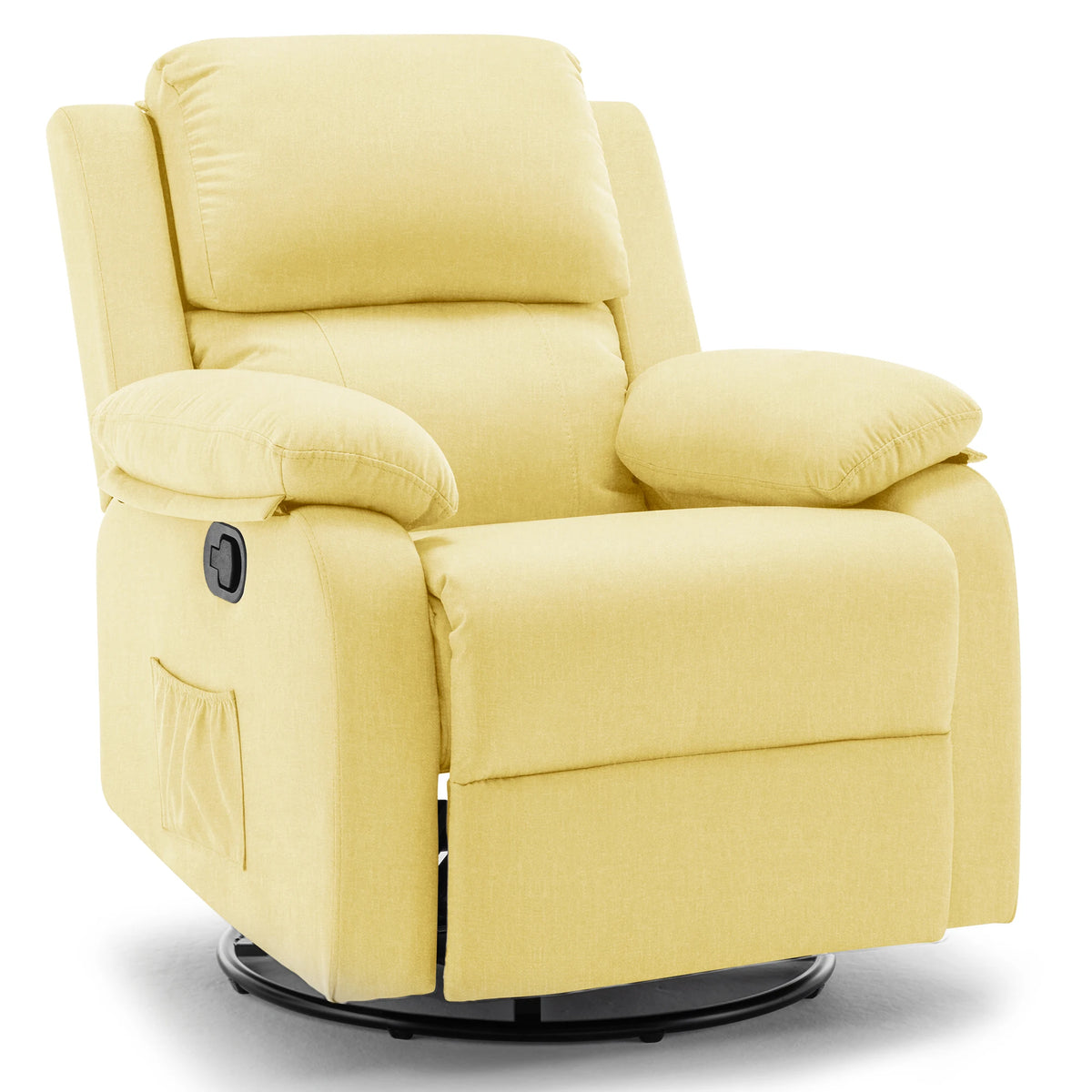 Korser Modern 360 Swivel Rocker Chair Upholstered Fabric Recliner