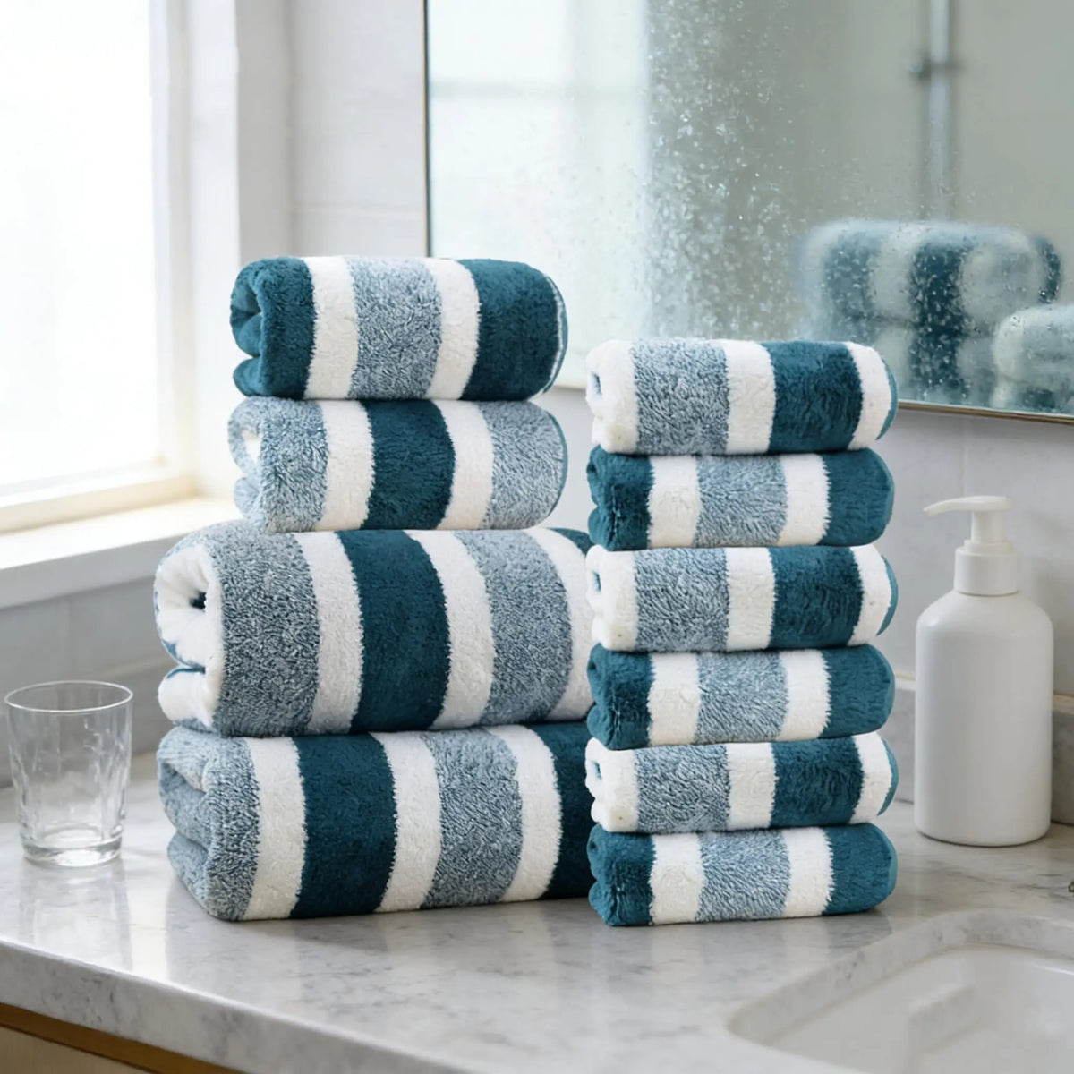 Luxury 18 Piece Bath Towel Set Soft Plush Texture