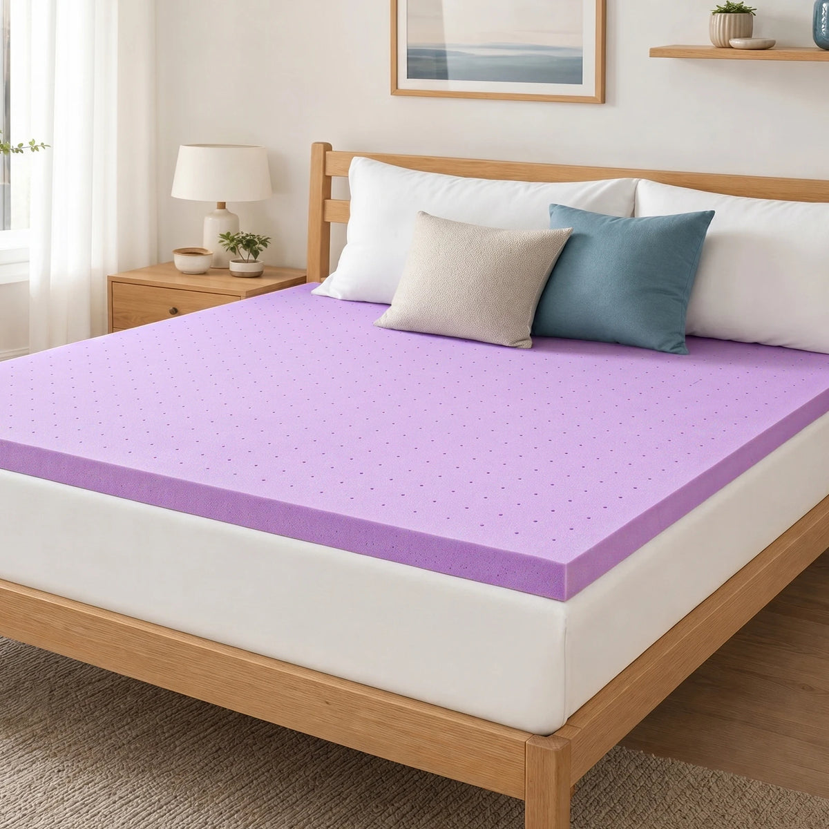 JHK Cooling Gel Memory Foam Mattress Topper Supports Restful Sleep