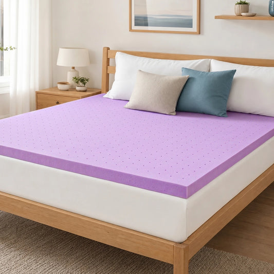JHK Cooling Gel Memory Foam Mattress Topper Supports Restful Sleep