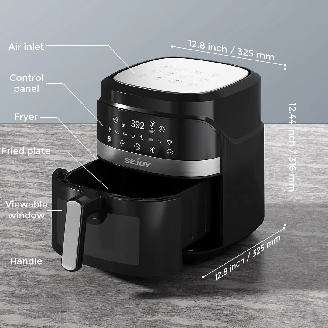 Sejoy Multifunction Air Fryer Oven For Roasting Baking And Dehydrating