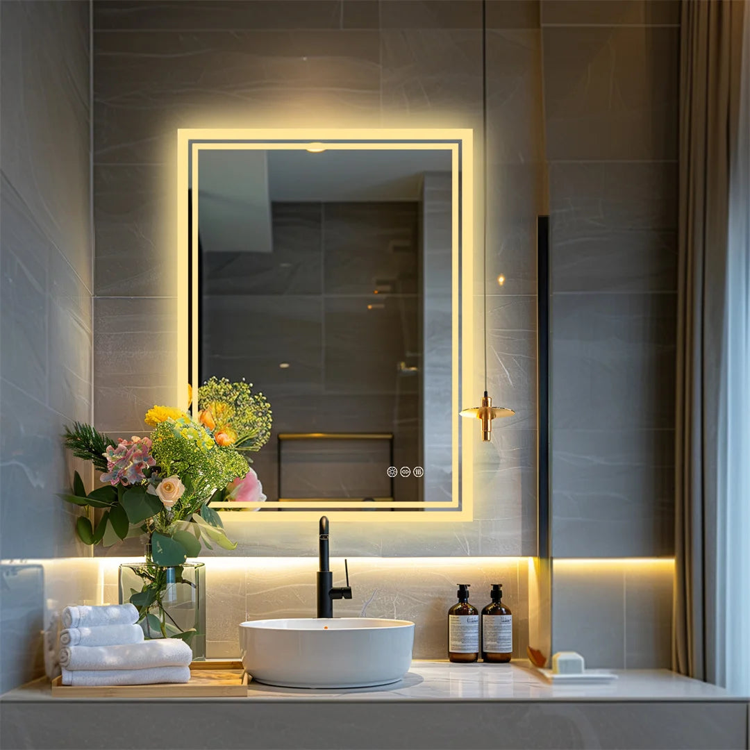 Luvodi Illuminate Led Bathroom Mirror Frameless Dimmable Anti Fog