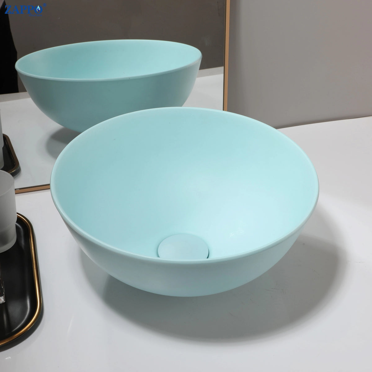 Mekkhala Stone Resin Countertop Vessel Bathroom Sink