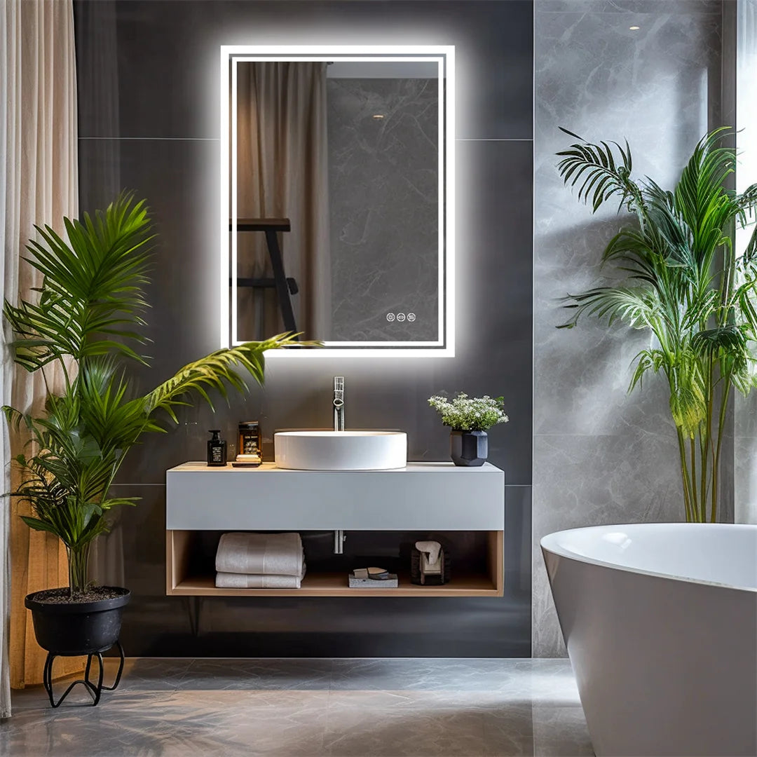 Luvodi Illuminate Led Bathroom Mirror Frameless Dimmable Anti Fog