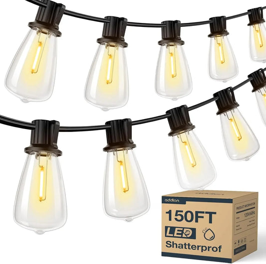 Mimirgb Waterproof Dimmable Outdoor Hanging Patio String Lights
