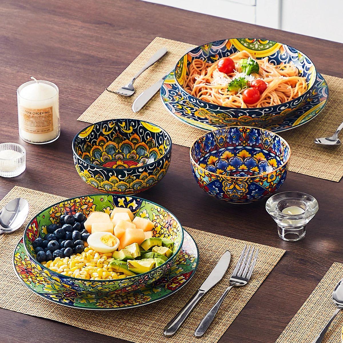 Malacasa Premium Ceramic Oven Safe Pasta And Soup Bowls