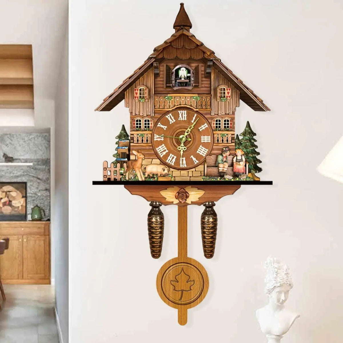 Northern European Cuckoo Wall Clock For Home And Office Decoration