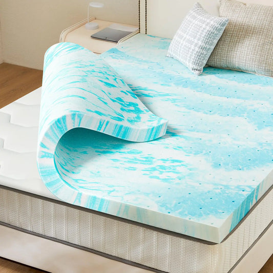 JHK Cooling Gel Memory Foam Mattress Topper For Bedroom
