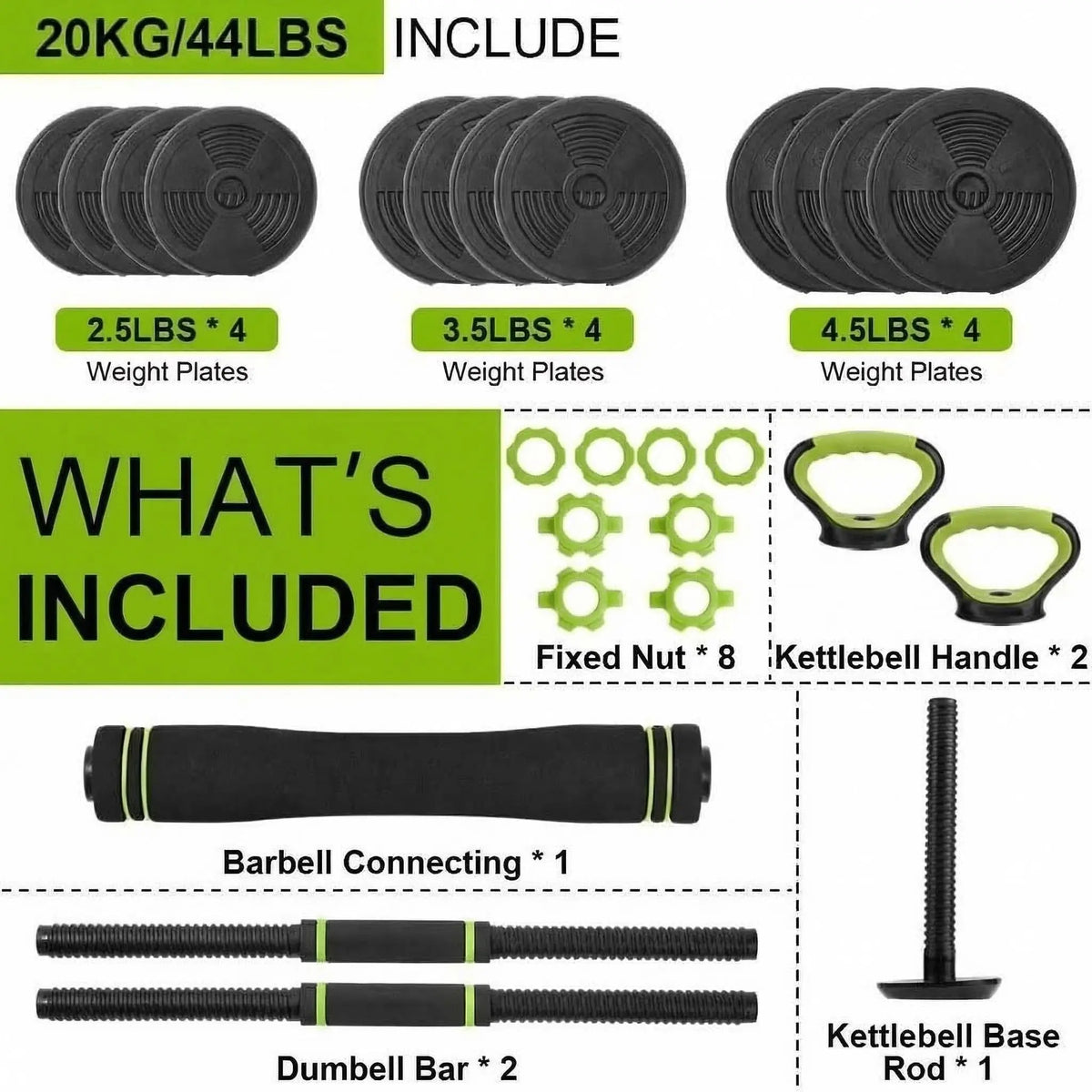 Versatile Adjustable Dumbbell Barbell Set For Home Gym Workouts
