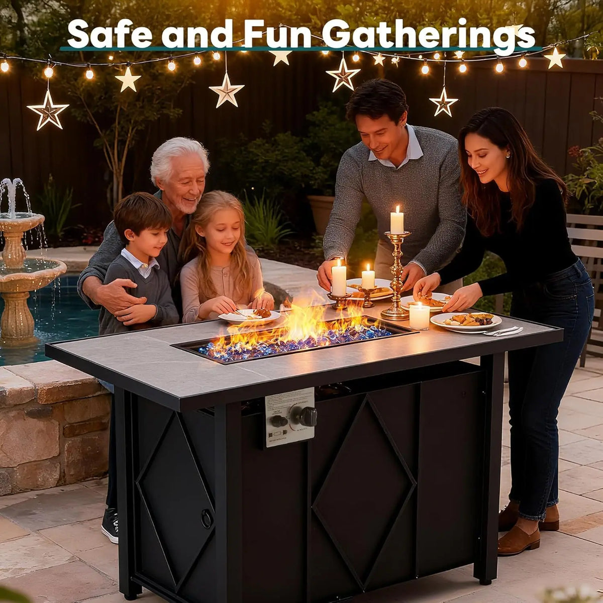 Jhk Outdoor Stainless Steel Propane Fire Pit Table For Patio