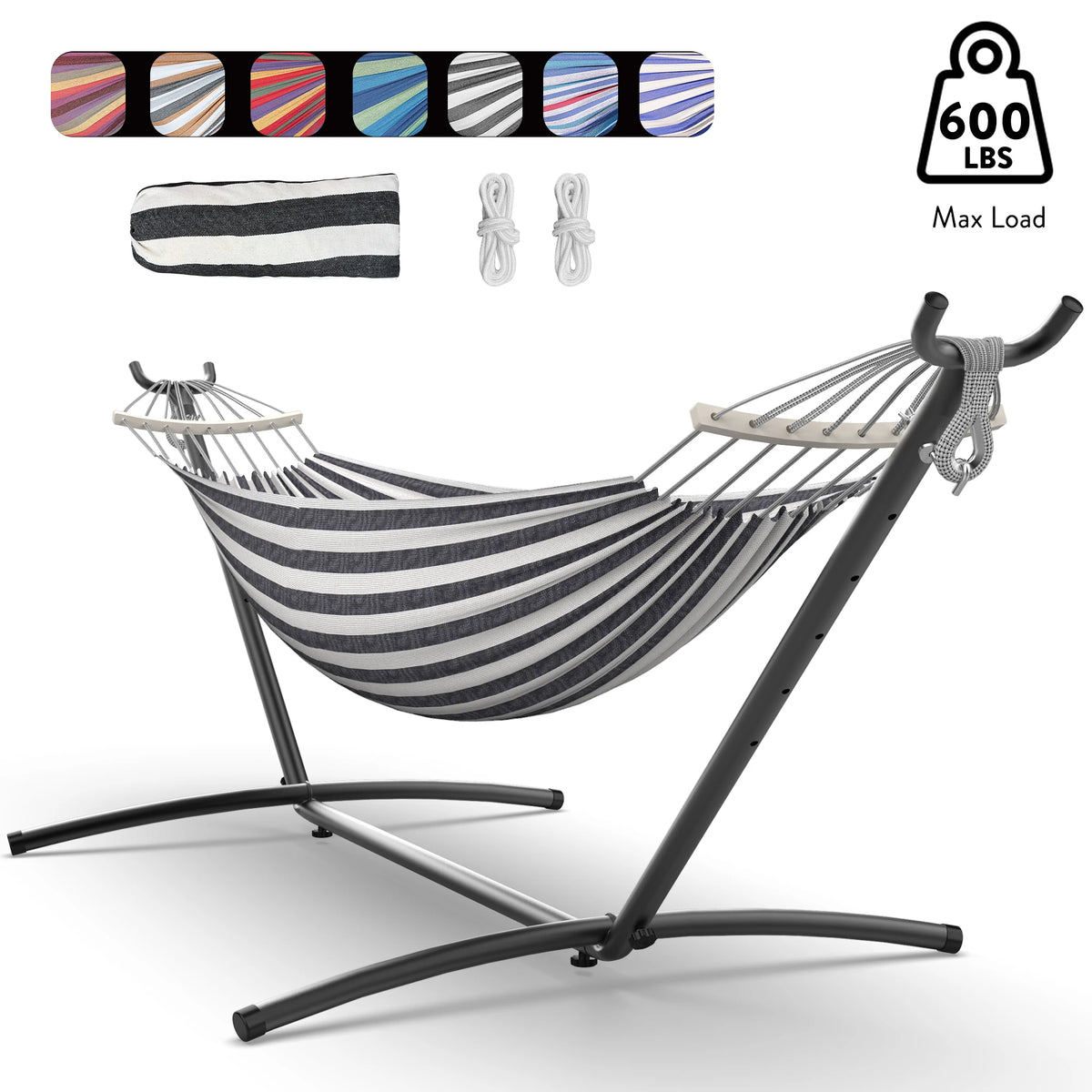 Gyroor Heavy Duty Nylon Adjustable Stand Hammock With Storage Bag