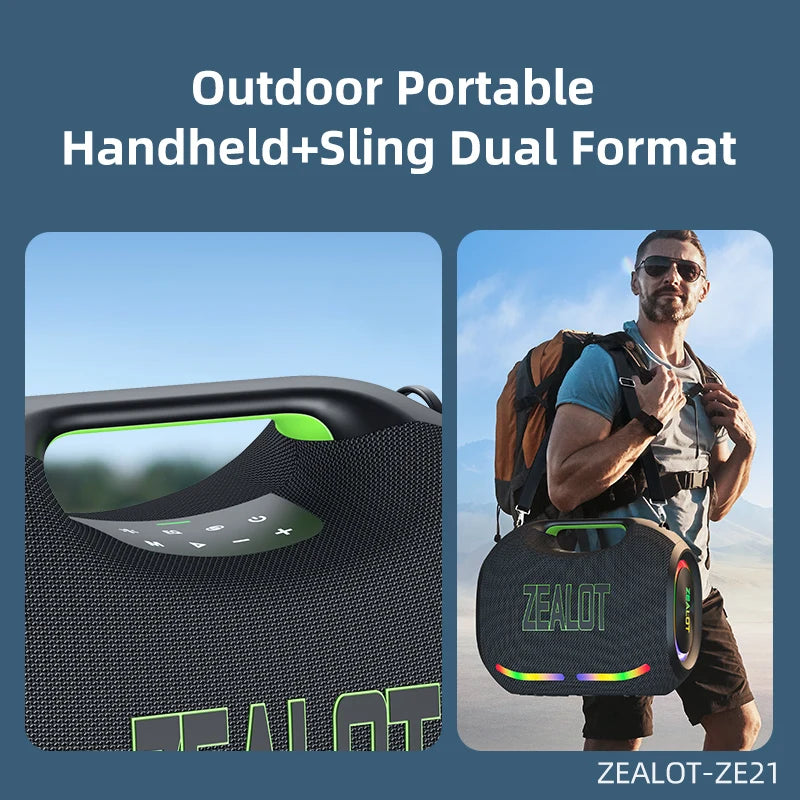 Zealot Wireless Bluetooth Speaker Waterproof Portable HiFi Sound System
