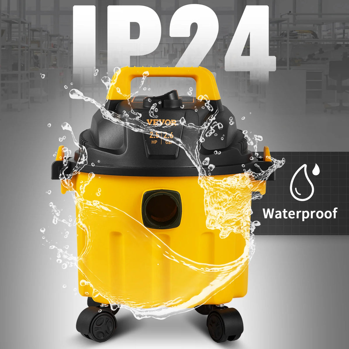 SucceBuy Portable Wet Dry Vacuum Cleaner With Hepa Filter
