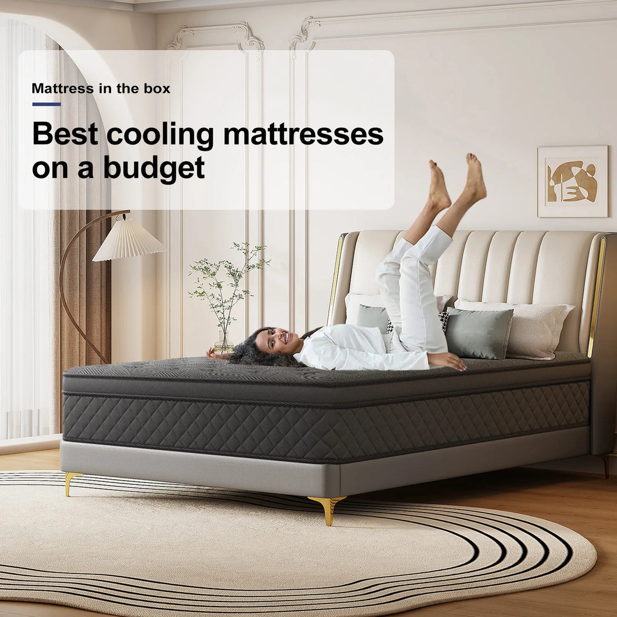 Layroad Medium Firm Gel Infused Memory Foam Mattress