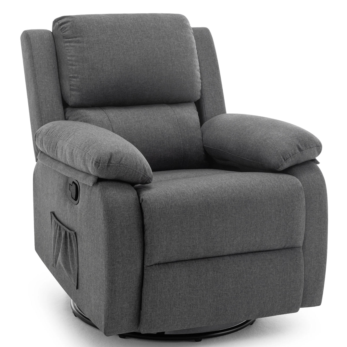 Korser Modern 360 Swivel Rocker Chair Upholstered Fabric Recliner