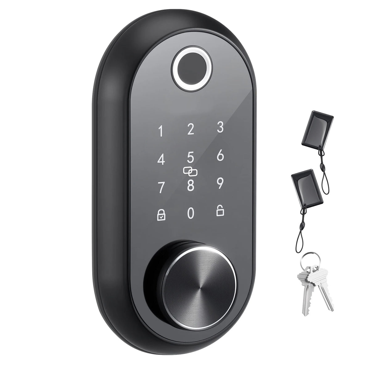 SucceBuy Electronic Fingerprint Door Lock With Touchscreen Auto Locking