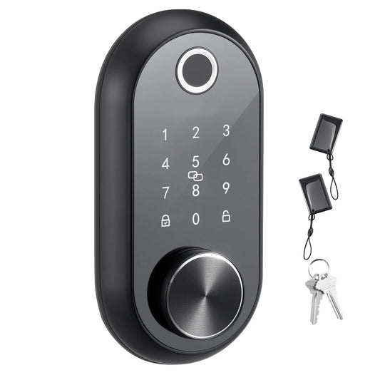 SucceBuy Electronic Fingerprint Door Lock With Touchscreen Auto Locking